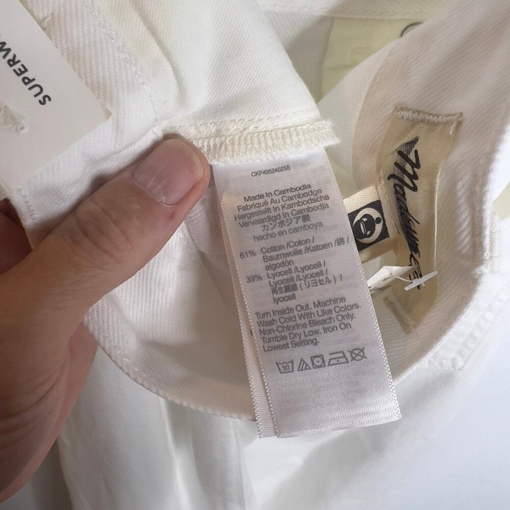 Madewell $138 Superwide-Leg Jeans: Airy Denim Edition Size 23 NU007 White - Picture 11 of 11